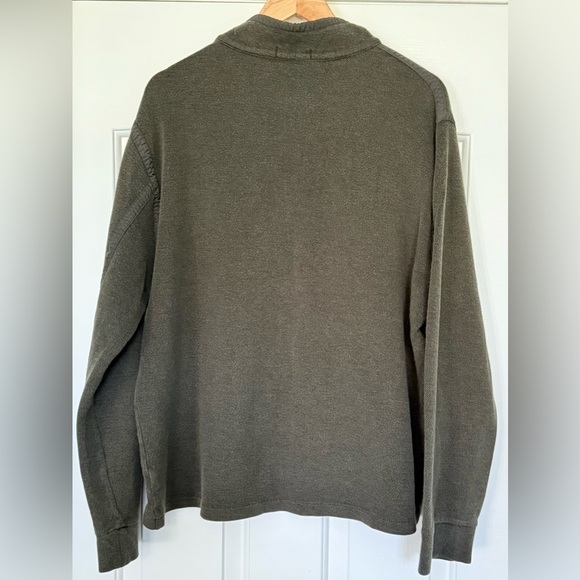Polo Ralph Lauren Men’s XXL Quarter Zip Mock Neck Pullover Olive Green Cotton - Picture 4 of 10